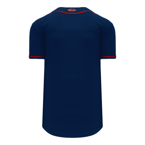 Athletic Knit Full Button Baseball Jersey with Braided Trim (BA5500)